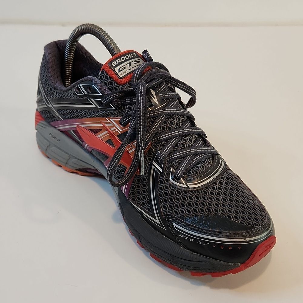 Brooks Adrenaline GTS 17 Running Shoes Anthracite/Fest Fuchsia Women's Sz 9 1/2 - Picture 12 of 16